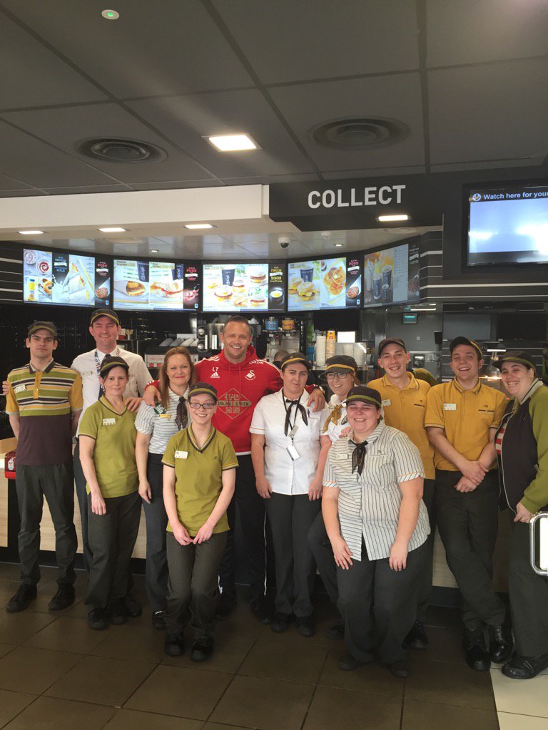 Nice morning opening the new McDonald's in Swansea x
