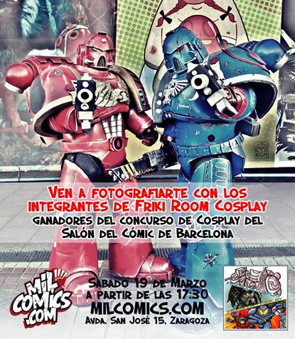 MILCOMICS's tweet photo. ¡#TheHorusHeresy en Milcomics! Sorteo, masterclass con @Rafater y cosplay de @FrikiRoom https://t.co/RBTtAPbljs https://t.co/5vdpMPNn9K