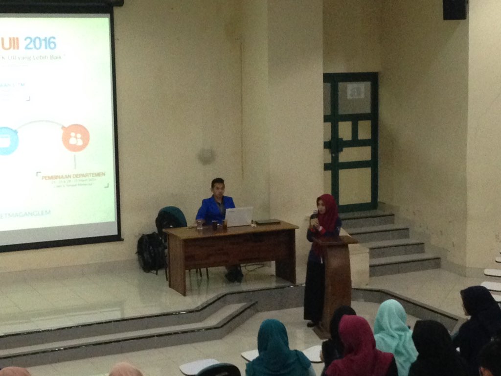 sambutan oleh ketua panitia magang lem fk uii 2016, adelina pramestuti. #maganglemfkuii16