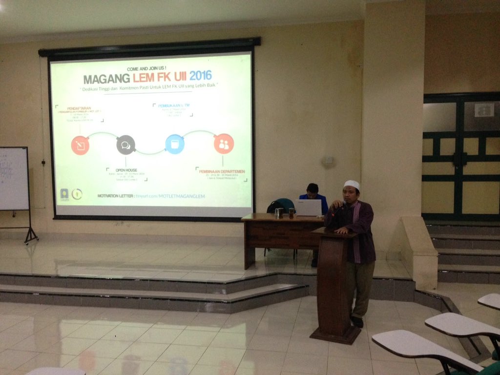 sambutan dan pembukaan secara resmi oleh dr. Syaefudin Ali Akhmad, M. Sc. #maganglemfkuii16
