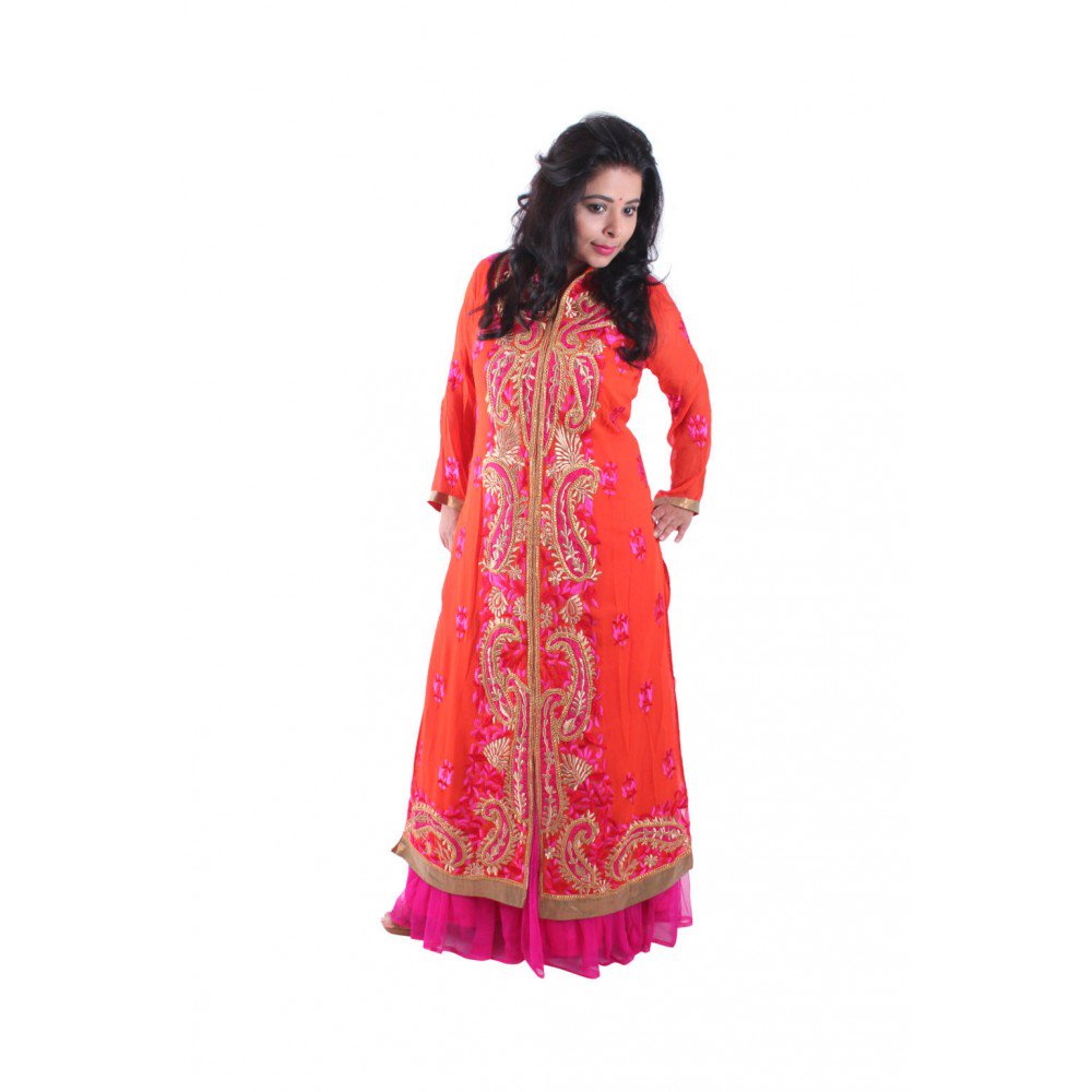 OnlyBorrow's tweet photo. Make a gorgeous style statement wearing this set of  kurta and pink net skirt.Rental Price:Rs.1,200.00 for 3 days. https://t.co/x8l0siGxJ0