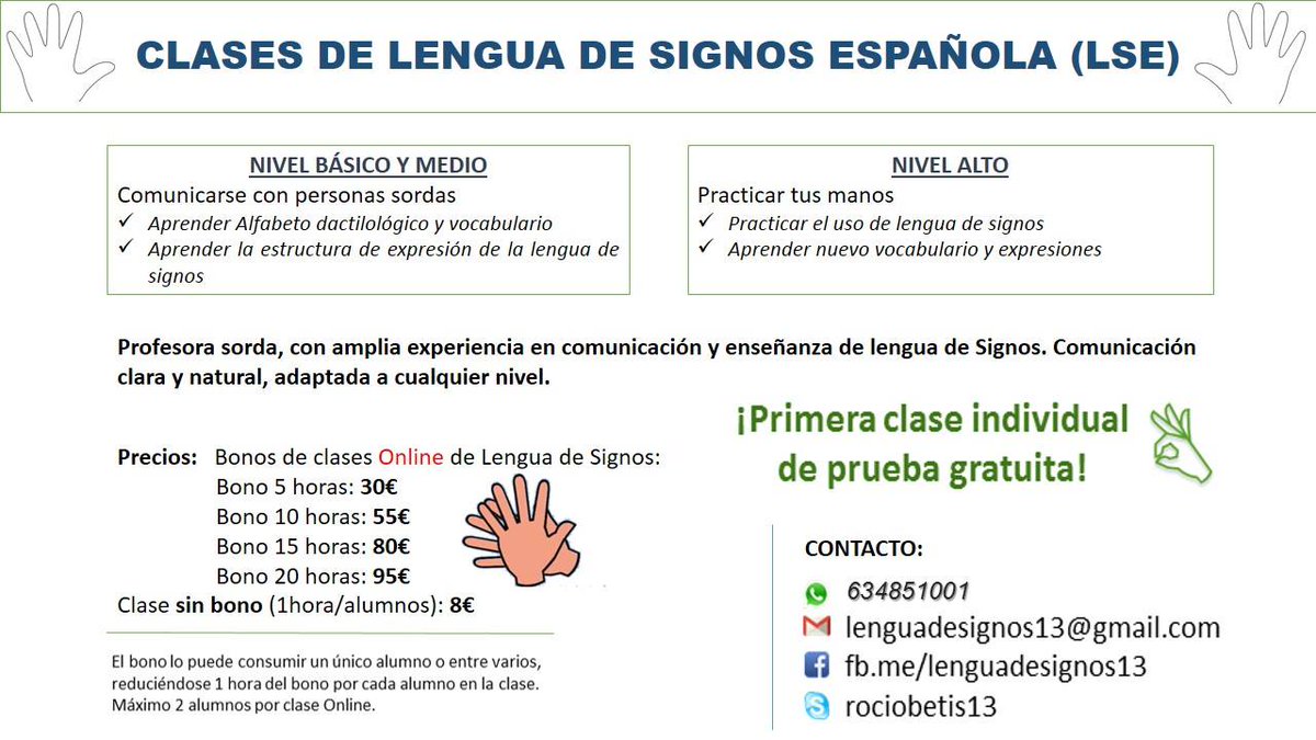 LenguaSignos13's tweet photo. ¡¡¡si te interesa, contacta conmigo!!! Mucho Ánimo, te espero :) https://t.co/DGi4BjMTBi