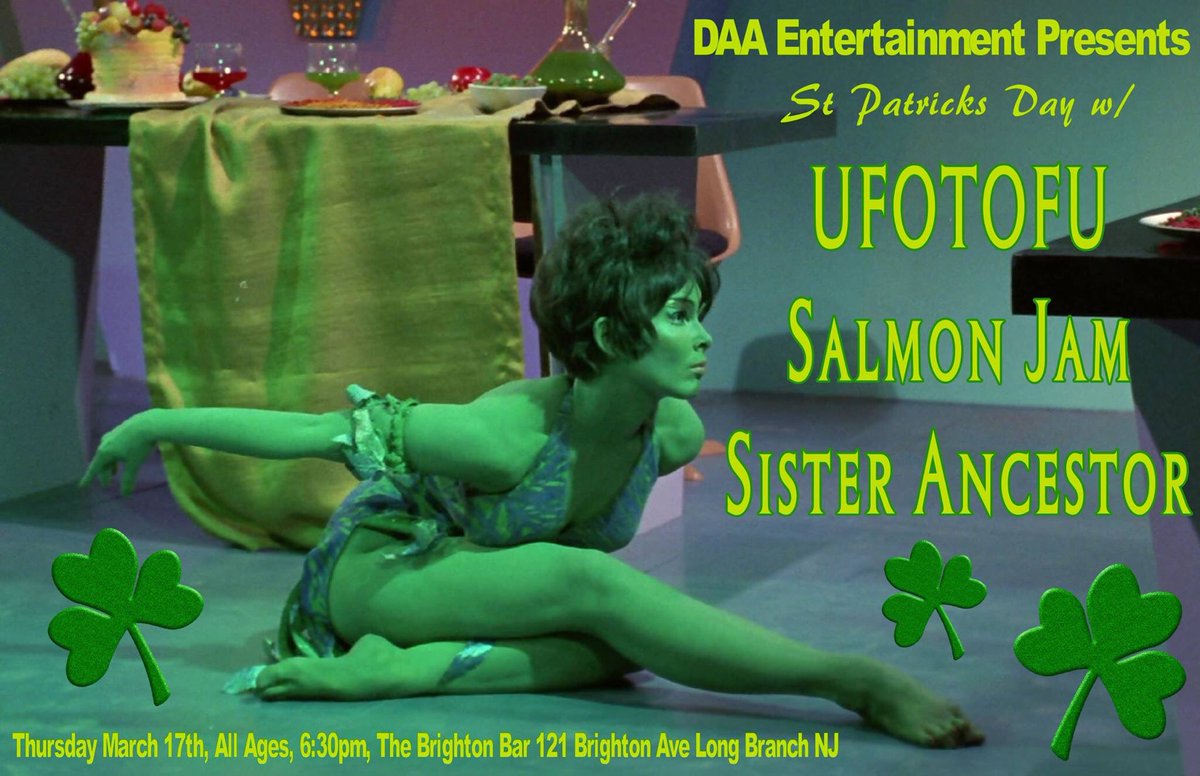 salmonjamNJ's tweet photo. GET GREEN tonight at the Brighton bar! We hit the stage around 8:30. Tix still available. GIT IT! https://t.co/moPxdpmlQc
