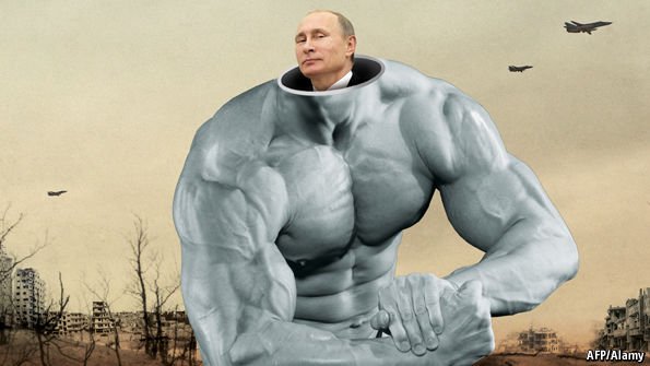 TheEconomist's tweet photo. Vladimir Putin's foreign policy is born of weakness and made for television https://t.co/XazSGiXQi2 https://t.co/B4CW3Rr3S7