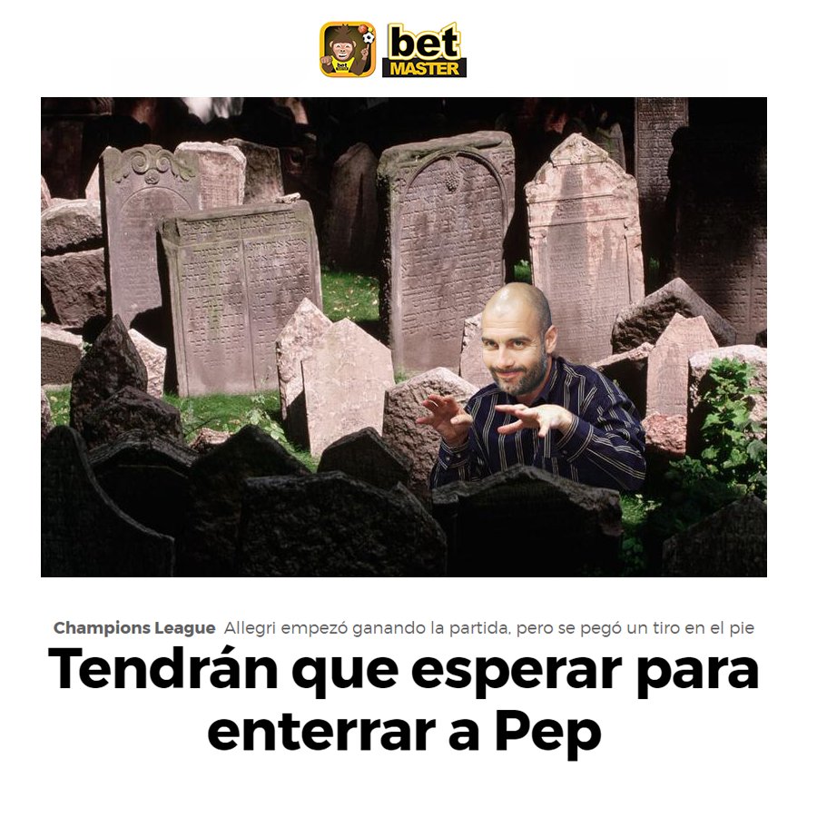 betmasterapp's tweet image. ¿Quien daba por muerto a #Pep #Guardiola? j.mp/betMasterApp #BayernJuve #Bayern #BayernMunich #juvebayern