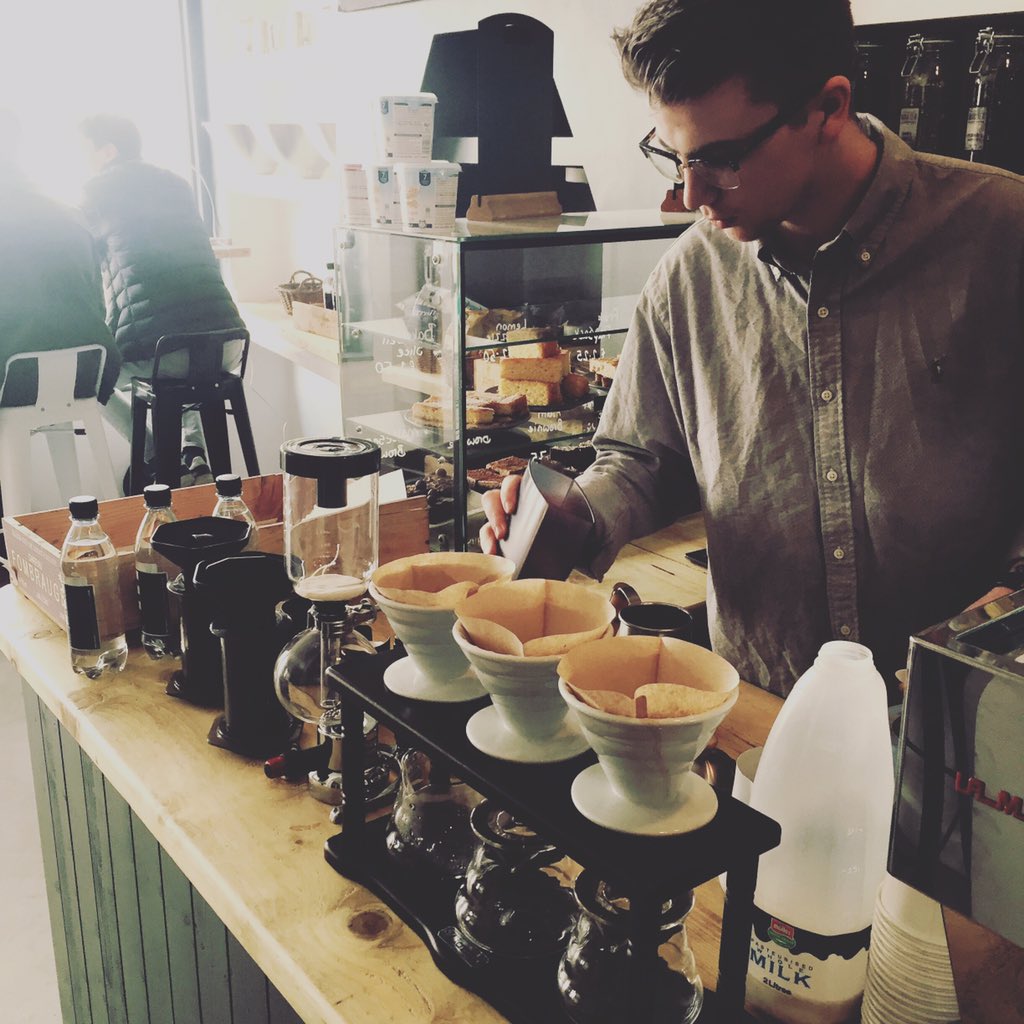 coffeelabuk1's tweet photo. Jack just prepping a V60 filter coffee for a customer this morning! #cafe #coffee #v60 #filtercoffee #cafeworld https://t.co/WWK04rPEiz