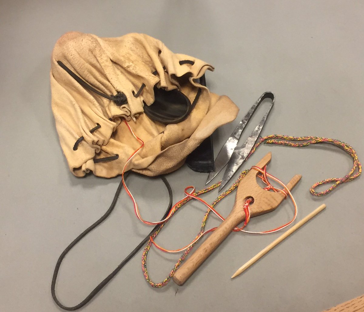 No smartphone in your bag in the 17th Century and what on earth is the wooden tuning fork for?
<a href="/_LittleWoodies/">Little Woodham Living History Village</a>