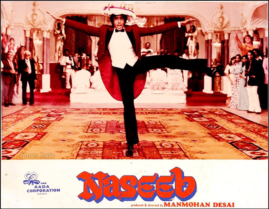 MosesSapir's tweet photo. Thank you Manmohan Desai for giving us beautiful childhood with your incredible cinema #35YearsofNaseeb Respect https://t.co/EfI1ATMvTX