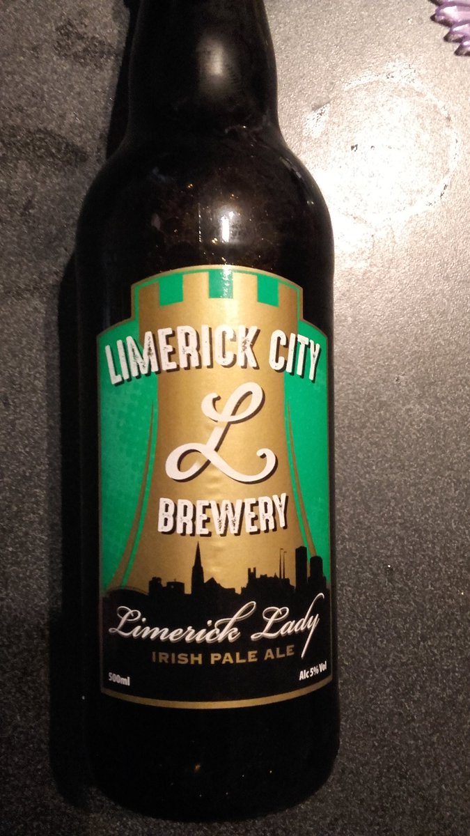 munsterbhoy's tweet photo. @LimCityBrewery got it last night in chawkes,  really nice craft beer ,well done... https://t.co/6aMgbJdVAS