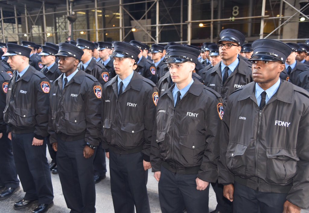 joinFDNY's tweet photo. #FDNY members are lining up and getting ready to march along 5th Avenue in #NYC at the St. Patrick's Day Parade. https://t.co/FDKbQyqXsZ