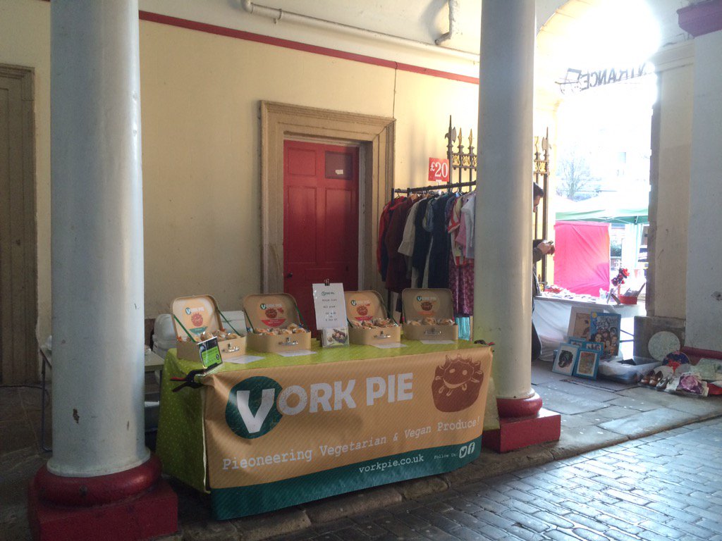 VorkPie's tweet photo. All set up in the guildhall arches at the #Derby night market. #vegan #vegetarian #pies https://t.co/fSIIstCDqU