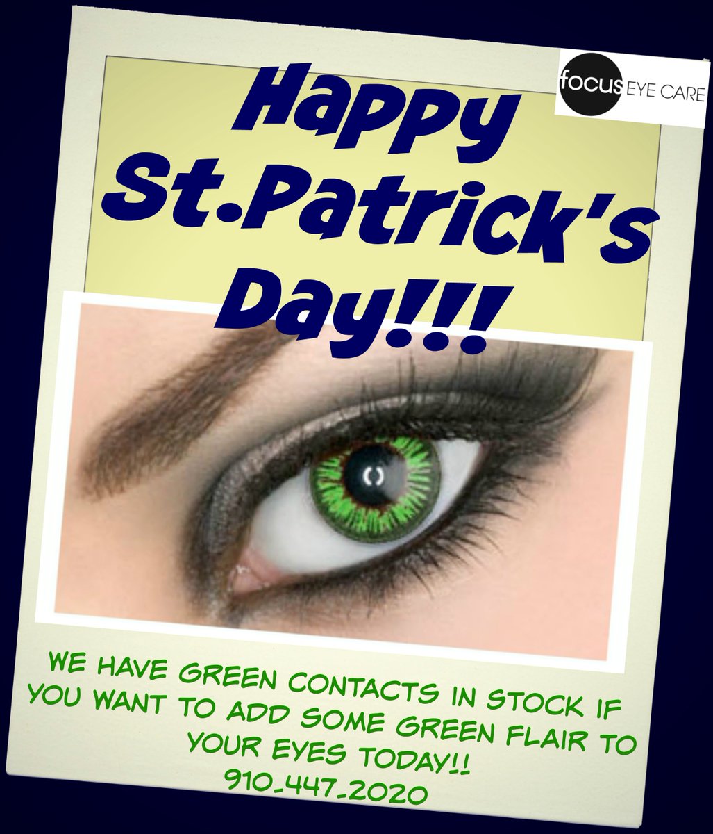 DryEyeEquation1's tweet photo. We have green contacts in stock if you are looking to add a special St Patricks Day touch to your eyes today! https://t.co/gCKVIqvUTT