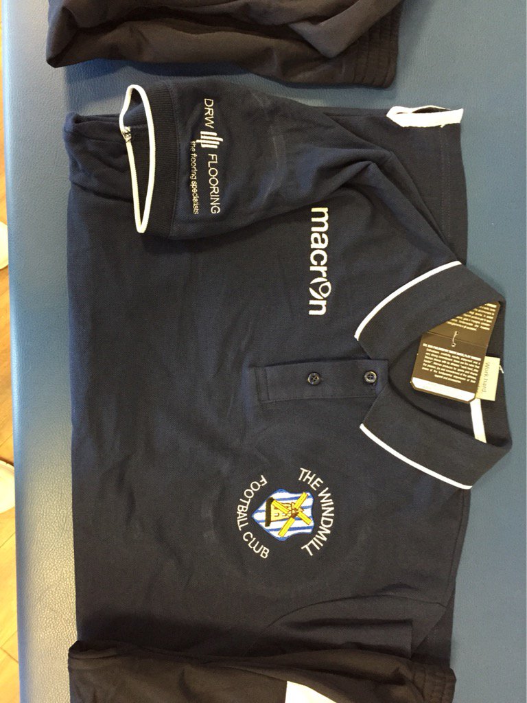 MacronPlymouth's tweet photo. @windmill_f new tracksuits and polo shirts kindly sponsored by #DRWFlooring #Macron #Plymouth #WindmillFC https://t.co/fLHSJLmqh6