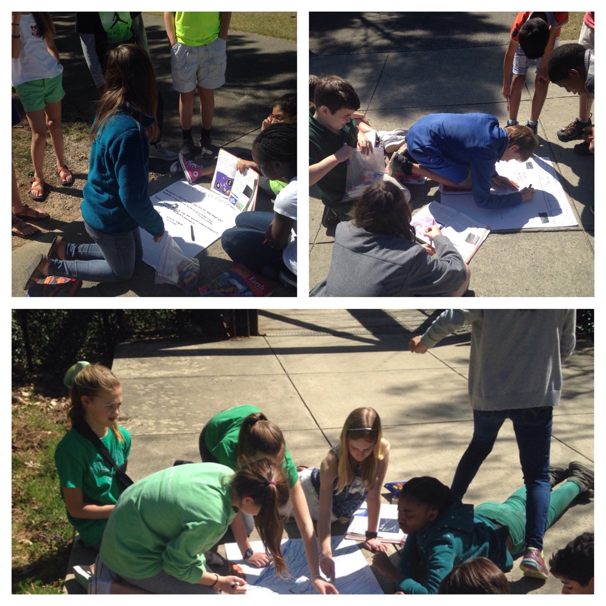 JordanSterley's tweet photo. Group work outside on this beautiful day! @HomewoodMiddle #hwdms https://t.co/qVdML2UbF0