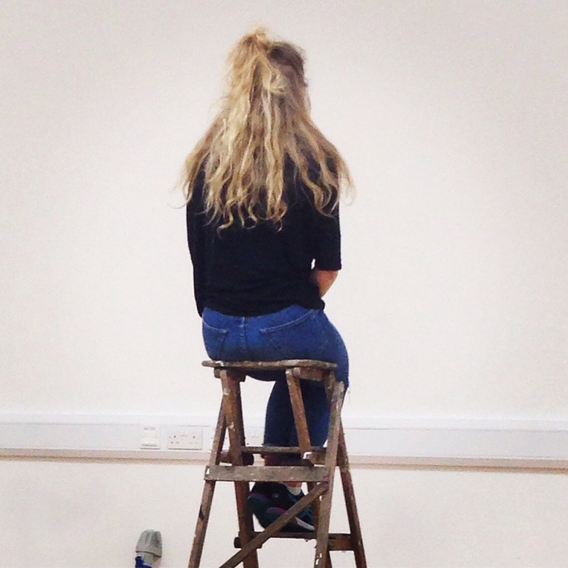 decoupageco's tweet image. Ariane on her ladder #rehearsal #lostgame