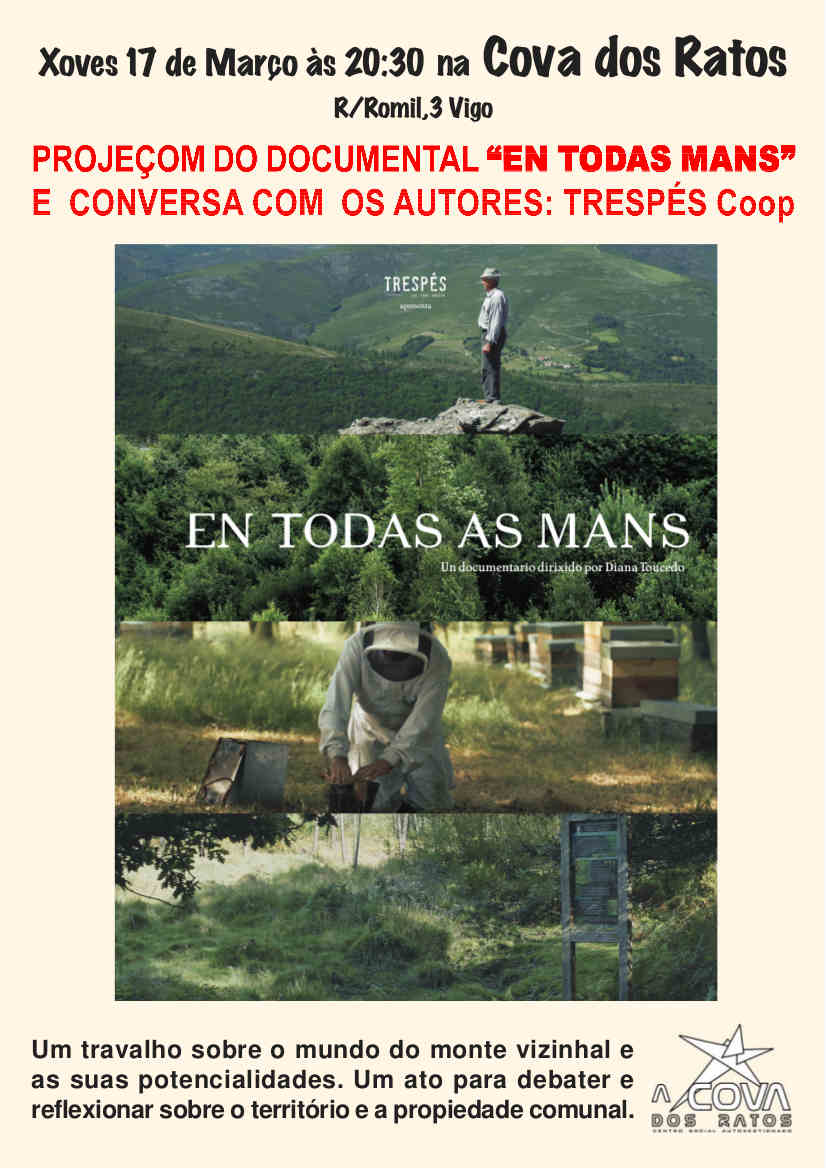 Hoxe temos proxección en #Vigo no CSA #Acovadosratos. 20.30 h. Veñan ter con nós!!