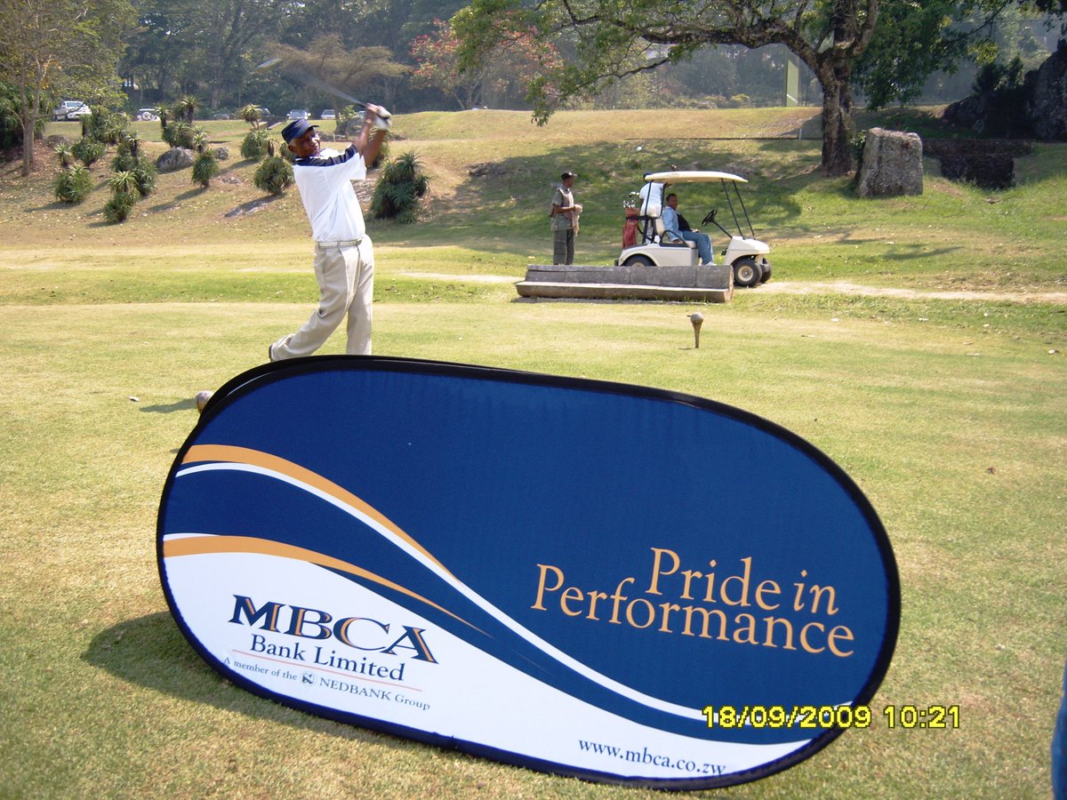 Cyrexbiz's tweet photo. Left Harare at 4am to set up golf course in Mutare. Playing the background to make our clients shine #TBT #branding https://t.co/uto6c9OTFJ