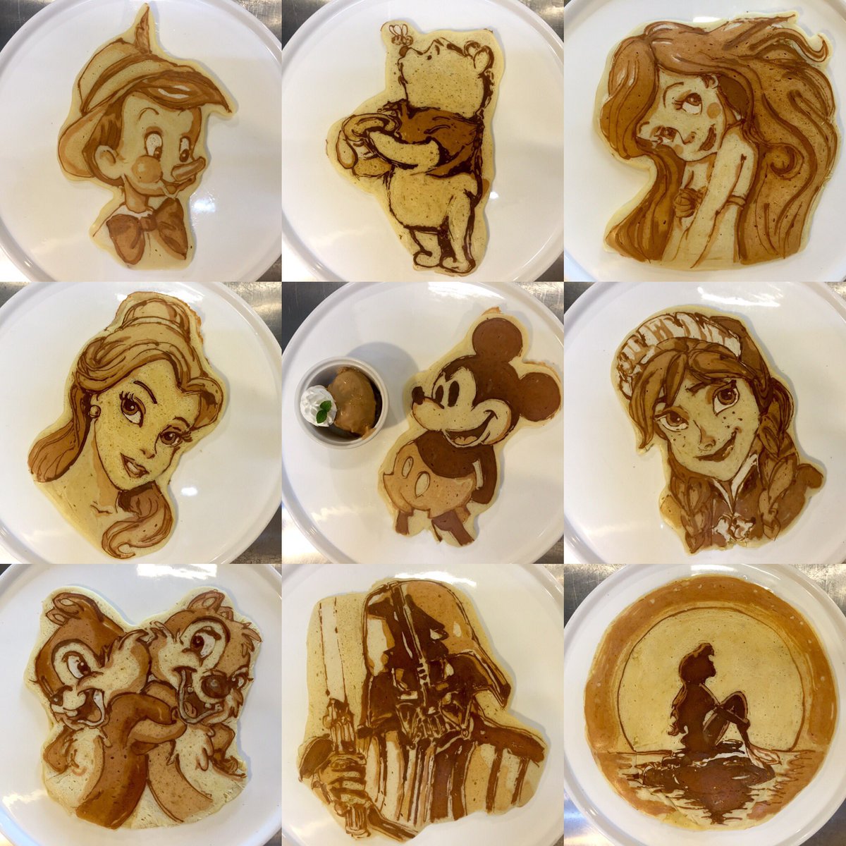 Laricetta99 V Twitter 最近焼いたディズニー的なパンケーキです パンケーキアート Pancakeart T Co 2iflhaocy1