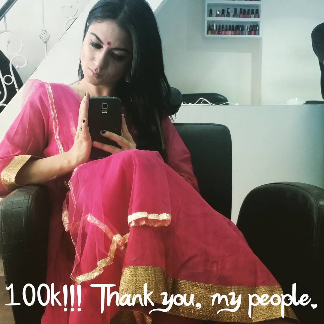 .<a href="/PriyaSometimes/">Priya Malik</a> special way of thanking fans' as she crossed 100k followers on #Instagram