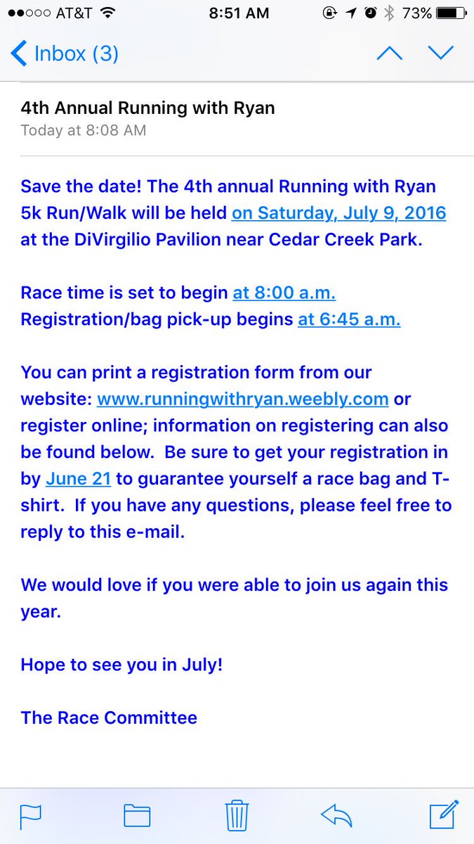 moravectaylor's tweet photo. if you didn't get the email!!! #RunningWithRyan ππΌβ€οΈ https://t.co/3465hoYOnj