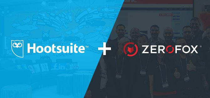 ZeroFox's tweet photo. BIG NEWS: We have partnered up with @Hootsuite! Learn more here: https://t.co/hU0PHOG0p6 #SocialMediaSecurity https://t.co/bNHDp3Kjxv
