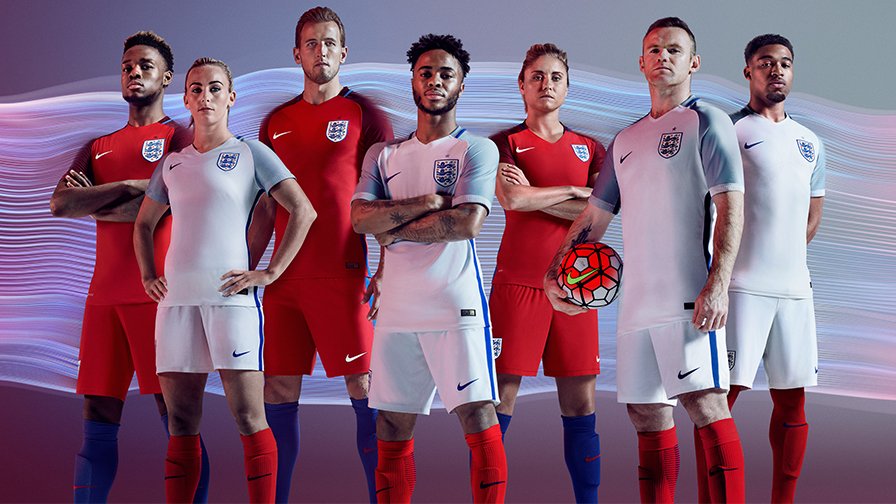 Confirmed: Englands brand new home & away kits for Euro 2016