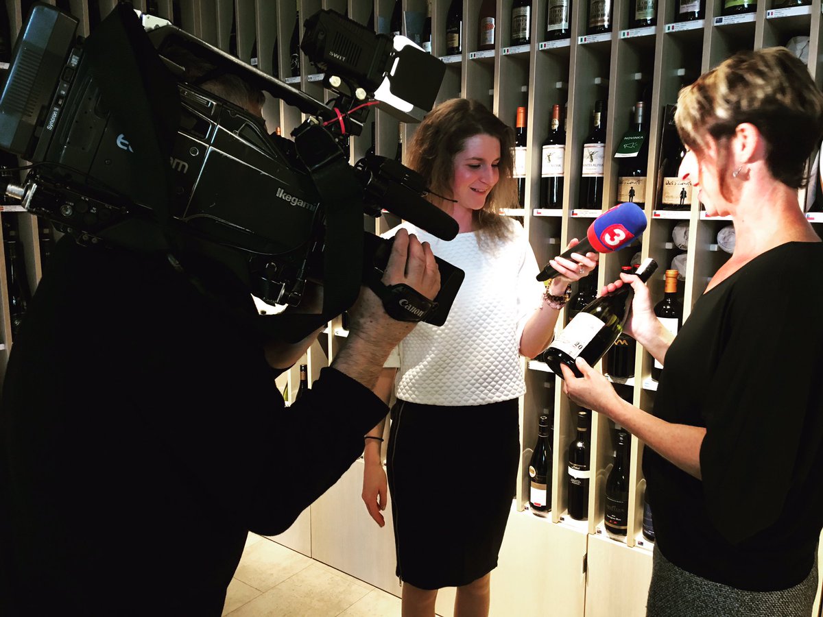 Sarina doing her thing on Solvak TV! #nzwine #saintclairwine