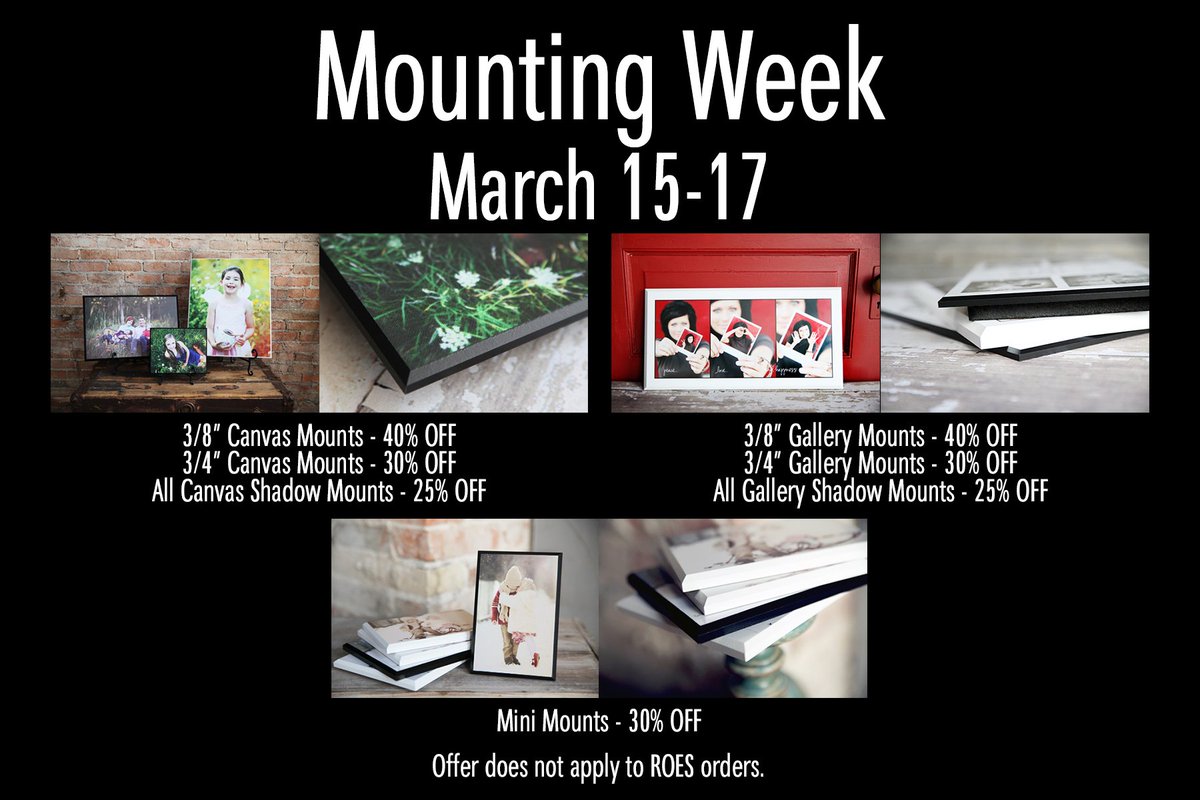 ProlabExpress's tweet photo. Last Day to take advantage of Mounting Week sales! https://t.co/wd3YXiAJpW https://t.co/263dfrZLqp