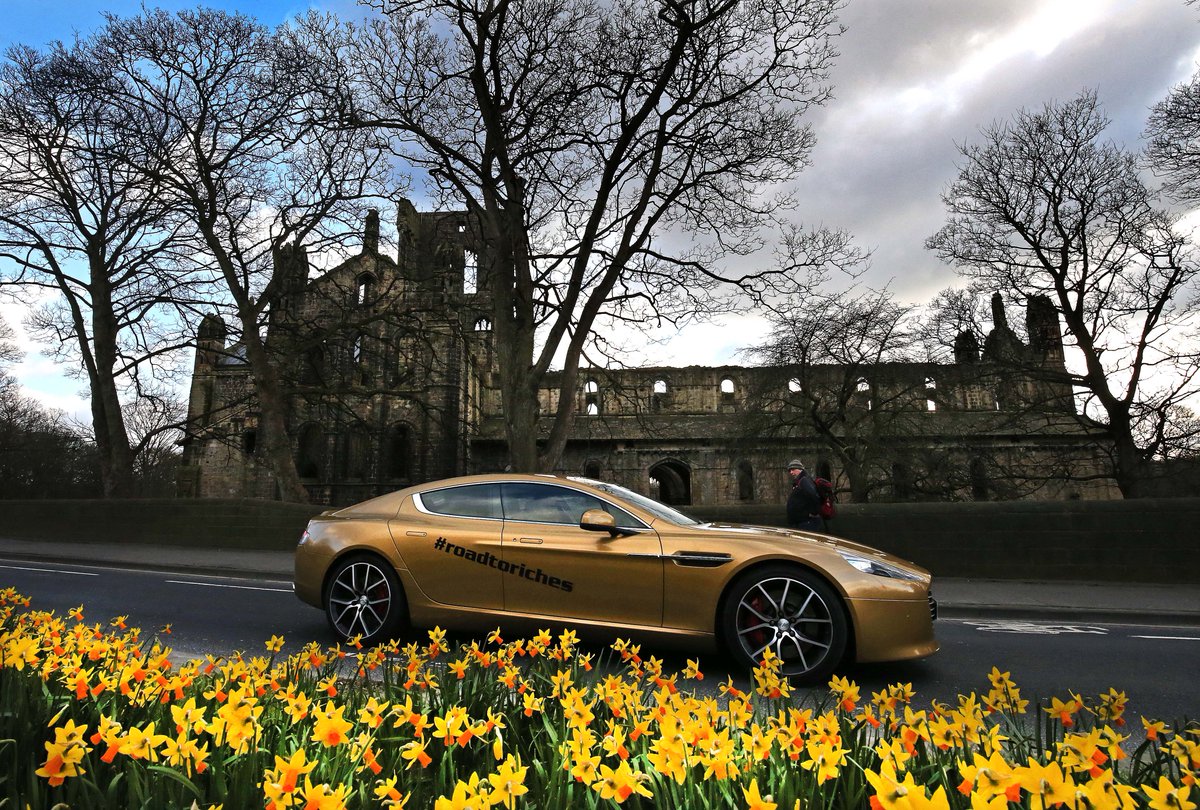 BoncePR's tweet photo. @ourstives Gold Aston Martin in #huntingdonshire on friday hunting a missing £1m @tnluk winner #roadtoriches https://t.co/8xThYPD9fI