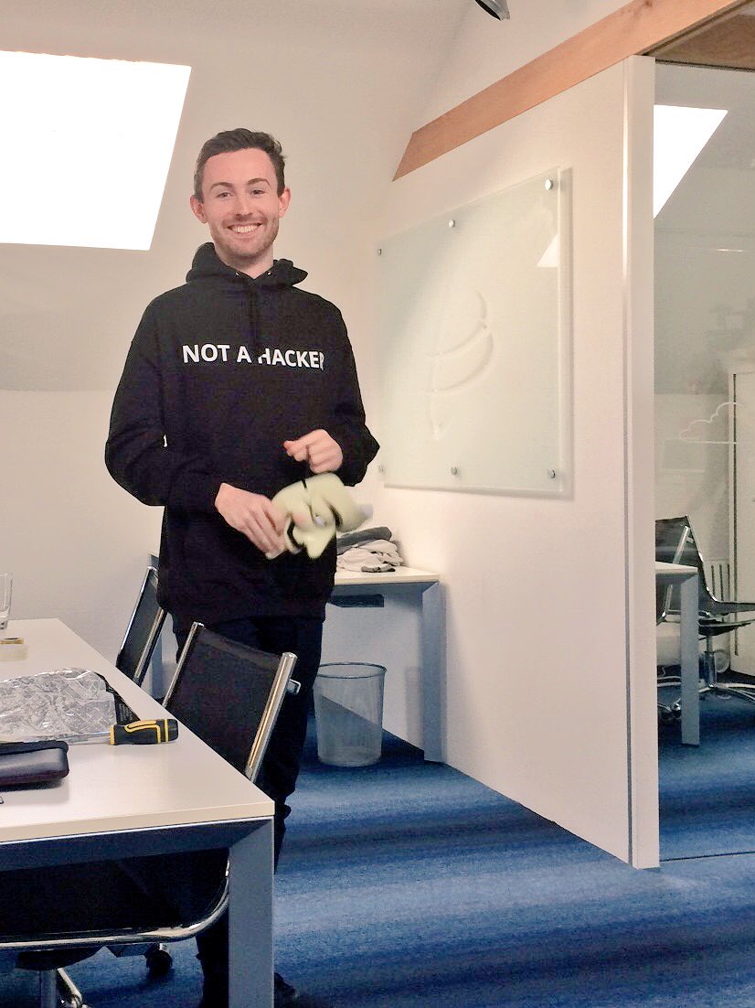 TMWBusinessLDN's tweet image. With a grin like that? We believe you Joe #NotAHacker #ButterWouldntMelt #Filming #ABM #Content