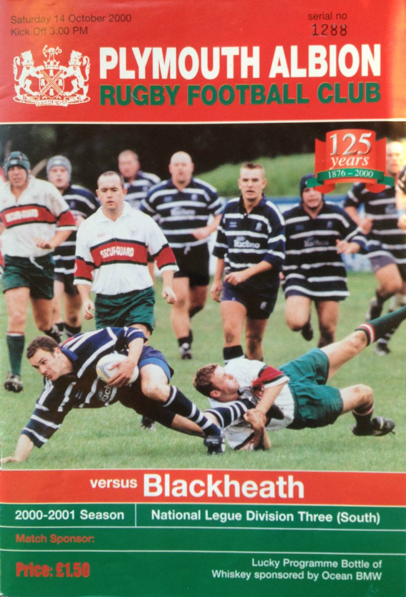 Albion_RFC's tweet photo. Blackheath will be making their first visit to Plymouth since October 2000. Dan Ward-Smith scored a hat-trick then. https://t.co/0l50EOR0Ab