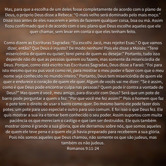 rchavesblog's tweet image. God would be unjust? (Romans 9)

#EleiçãoIncondicional #UnconditionalElection #TeologiaReformada #ReformedTheology