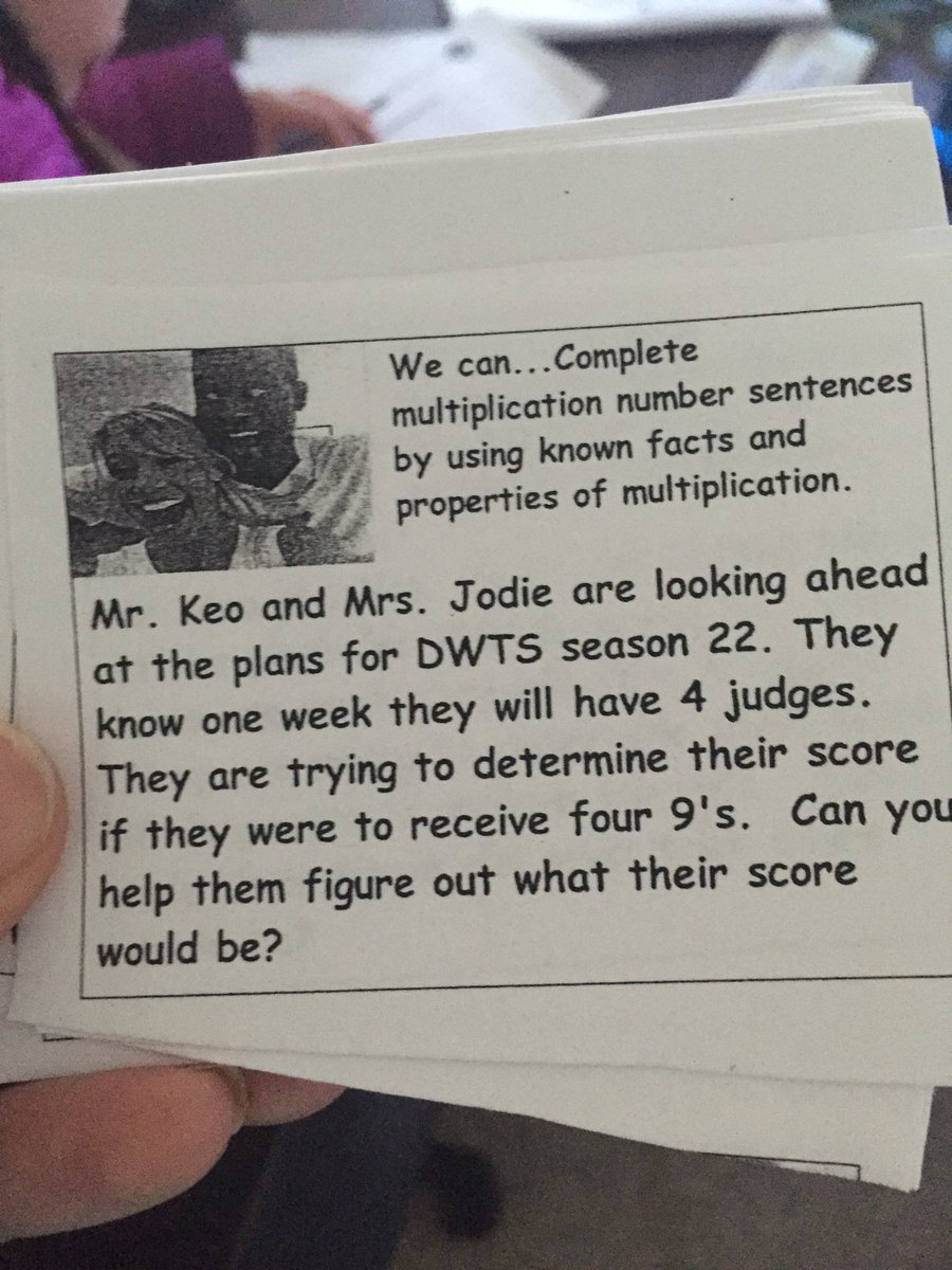 MrsStefanik's tweet image. Mr @keodancer and Mrs @JodieSweetin we rocked our math talk on multiplication #DWTSMath #SmallGroup #Daily3