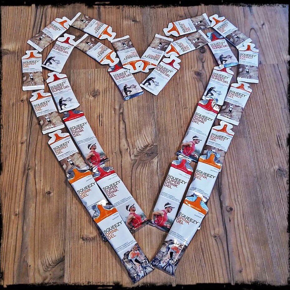 Great photo of the Squeezy gels!! 😀 #running #cycling #triathlon