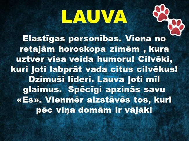 horoskopini's tweet photo. LAUVA https://t.co/ydkhPrXxpg