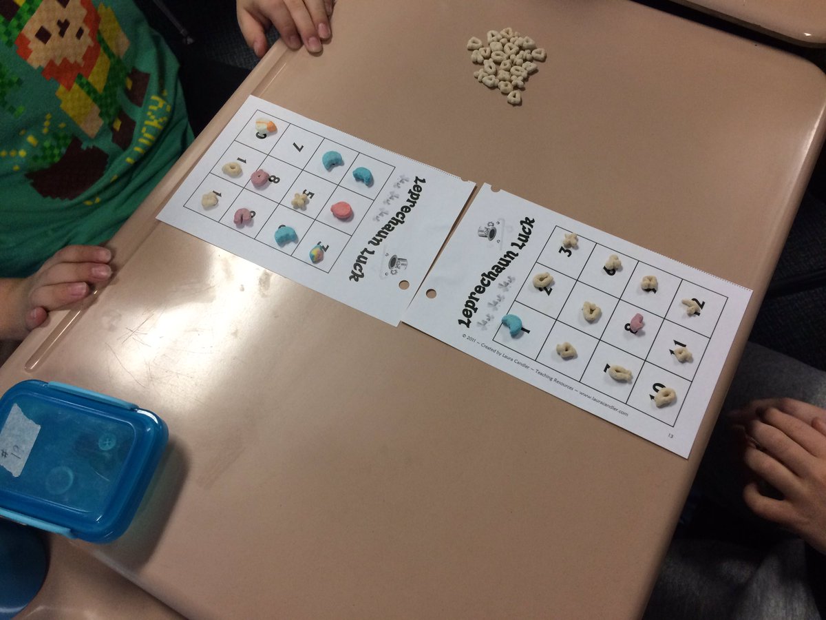 MmeLabun2's tweet photo. We are playing with addition strategies while having fun #HappyStPatricksDay https://t.co/nDaYXXPkEg