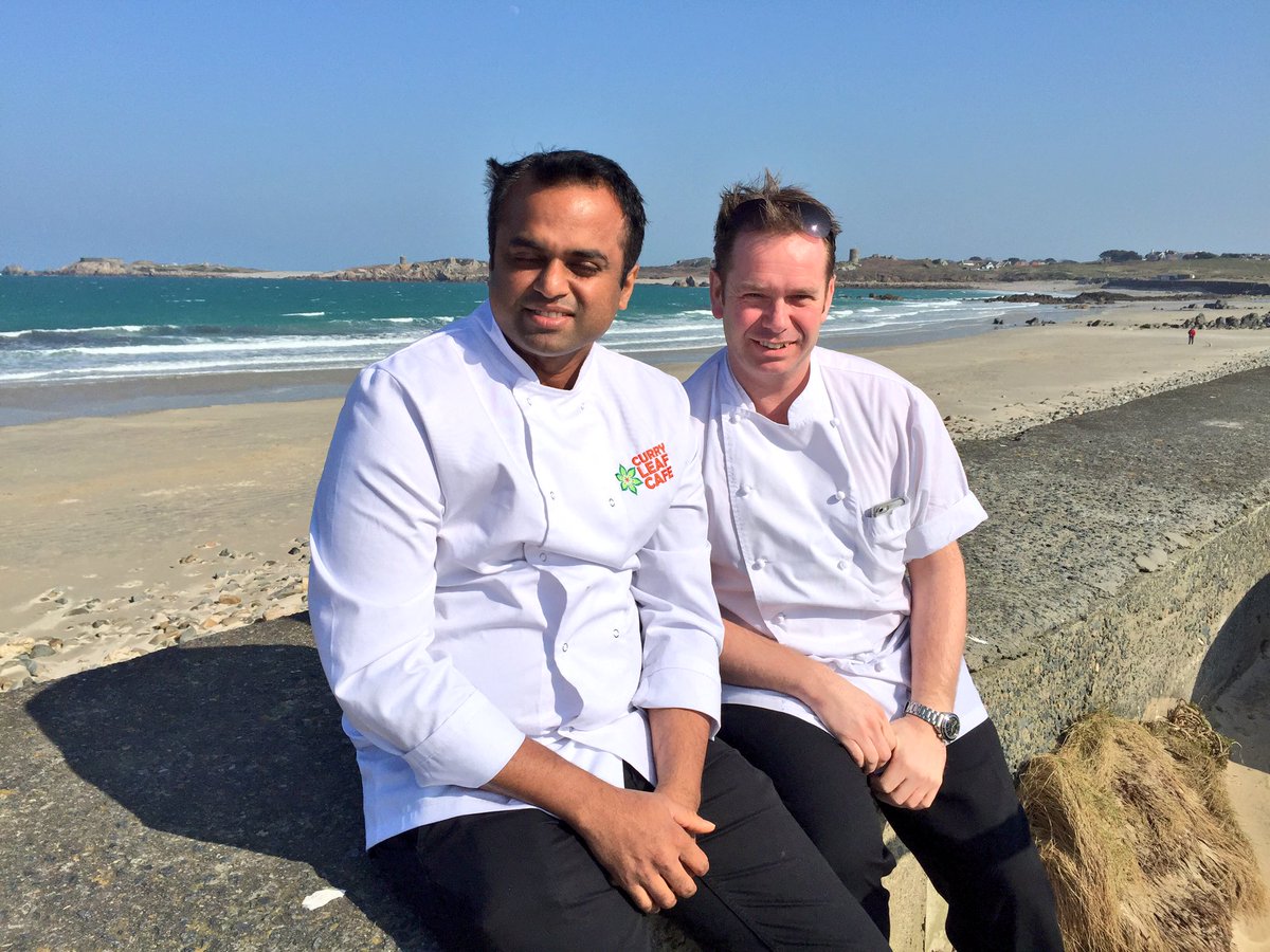 Late lunch <a href="/BeachHouseGsy/">Beach House</a> with <a href="/chefkanthi/">kanthi thamma</a> <a href="/smkenzie/">Simon Mckenzie</a> - next stop <a href="/BBCGuernsey/">BBC Guernsey</a> to talk about tomorrow's Indian pop up