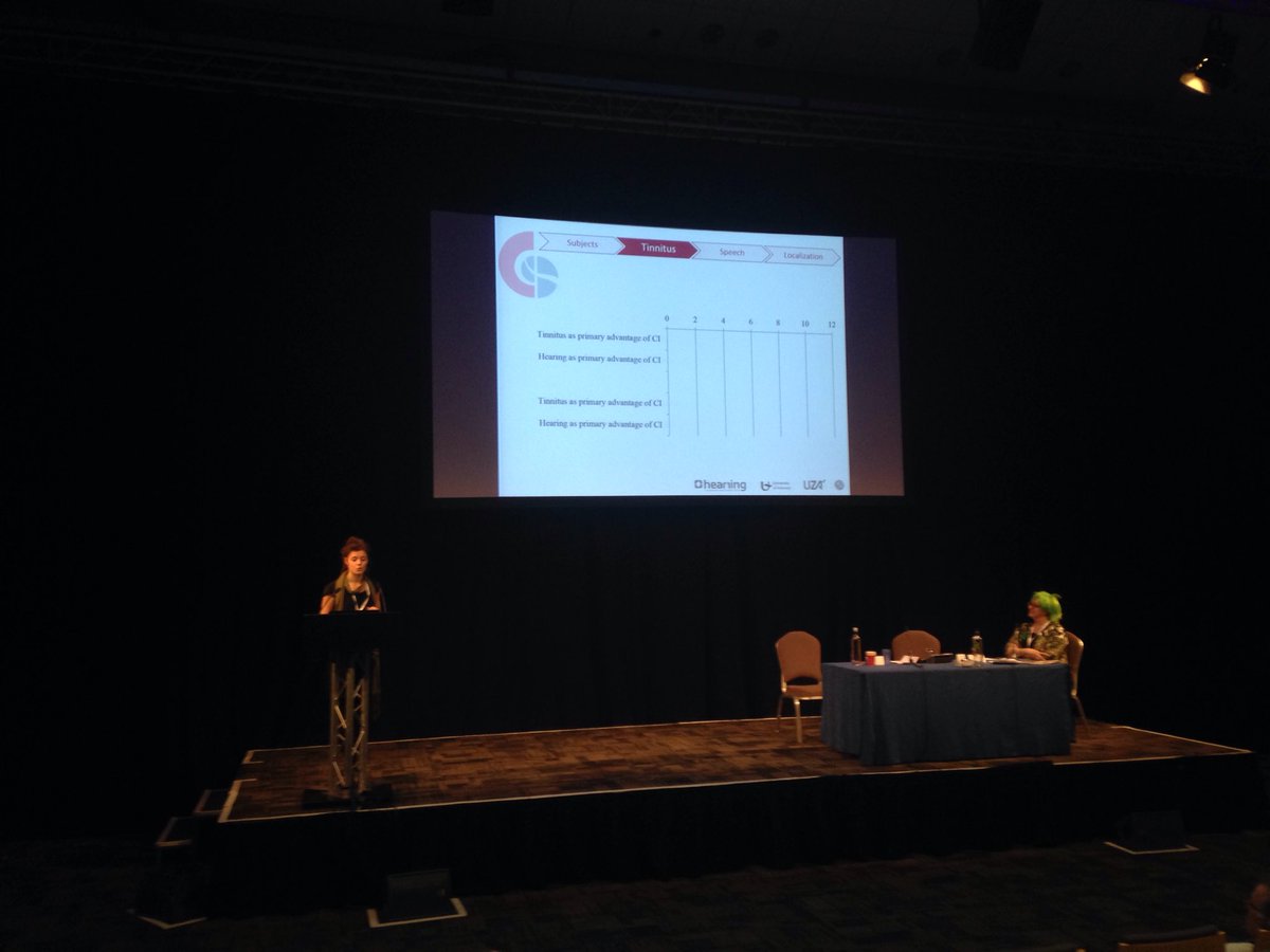 SarahRabau's tweet photo. @griet_mertens started nice discussion about CI as long-term treatment for ipsilateral tinnitus in SSD #tinnitus2016 https://t.co/0XMad87nVI