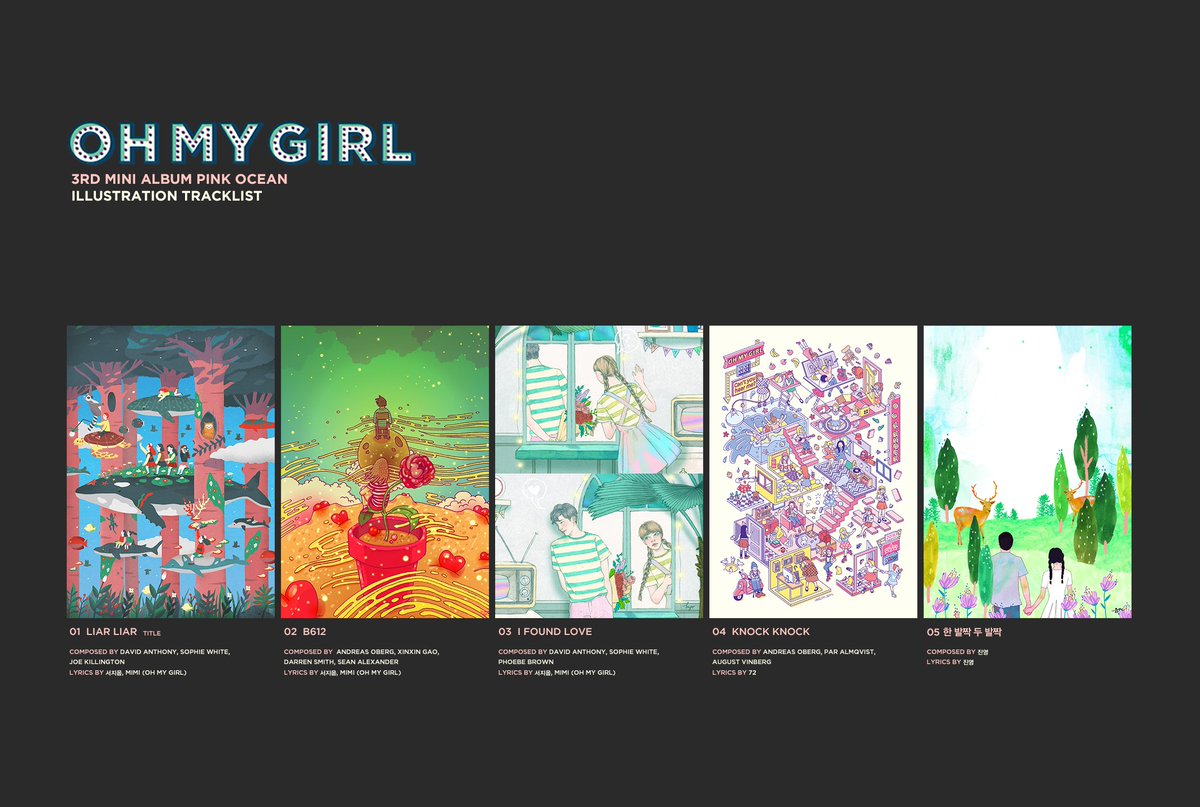 OHMYGIRL_offcl's tweet photo. OH MY GIRL 3rd Mini Album Illustration
Tracklist #OHMYGIRL #오마이걸 #OMG #LIARLIAR https://t.co/e8SJJ1EnU9