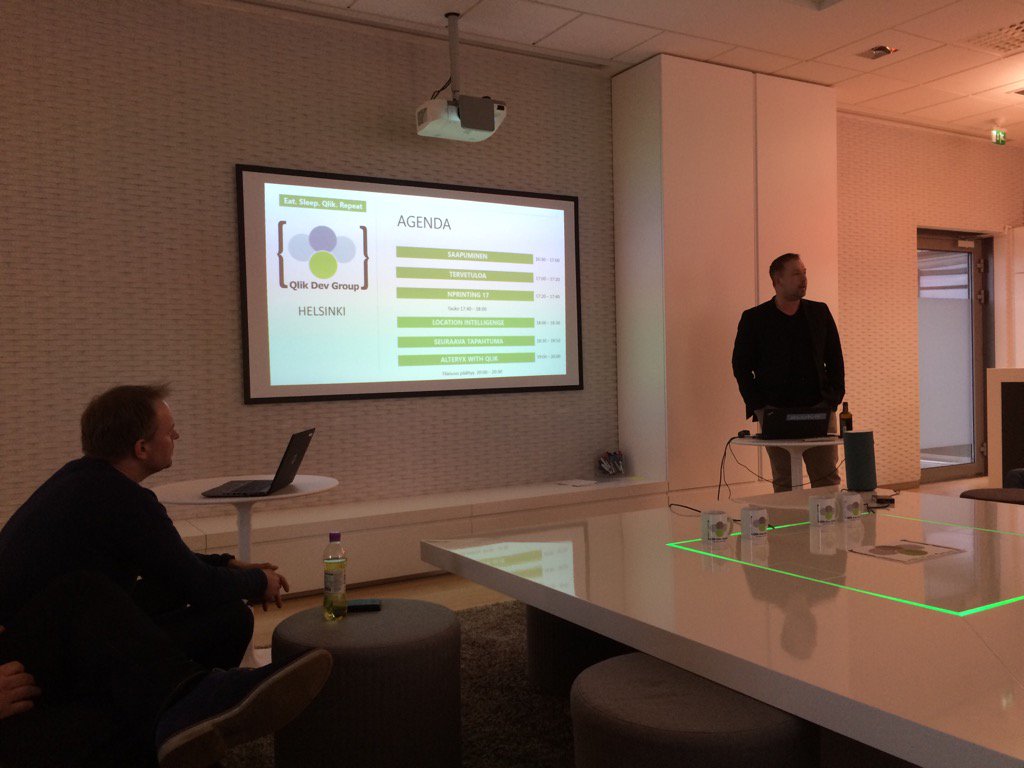 celindho's tweet image. Suomen ensimmäinen #QlikDevGroup tapaaminen alkaa!