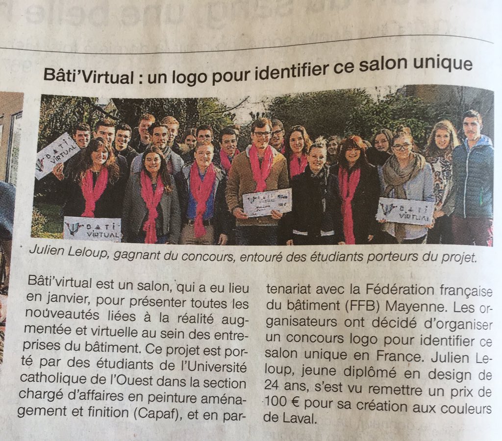 NicolasLerouge's tweet photo. Article dédié au salon Bâti'Virtual dans le @OuestFrance53 #BatiVirtual @FFBatiment https://t.co/fUiXtWr82n