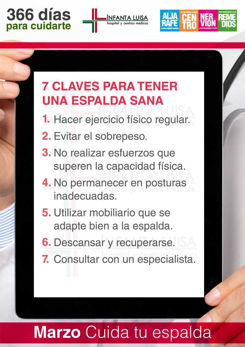 Claves para tener una espalda sana | infantaluisa.es/index.php?opti… #366díasparacuidarte #Sevillahoy