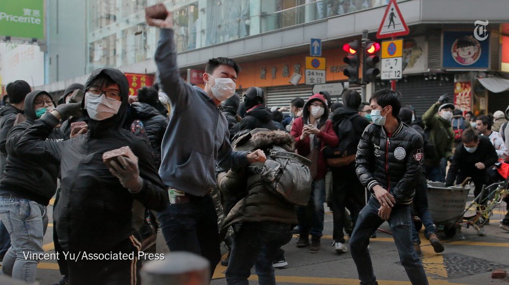 nytimesworld's tweet photo. Hong Kong students call for territory’s independence from China https://t.co/CrRo6IcLON https://t.co/KOdEnFQUvb