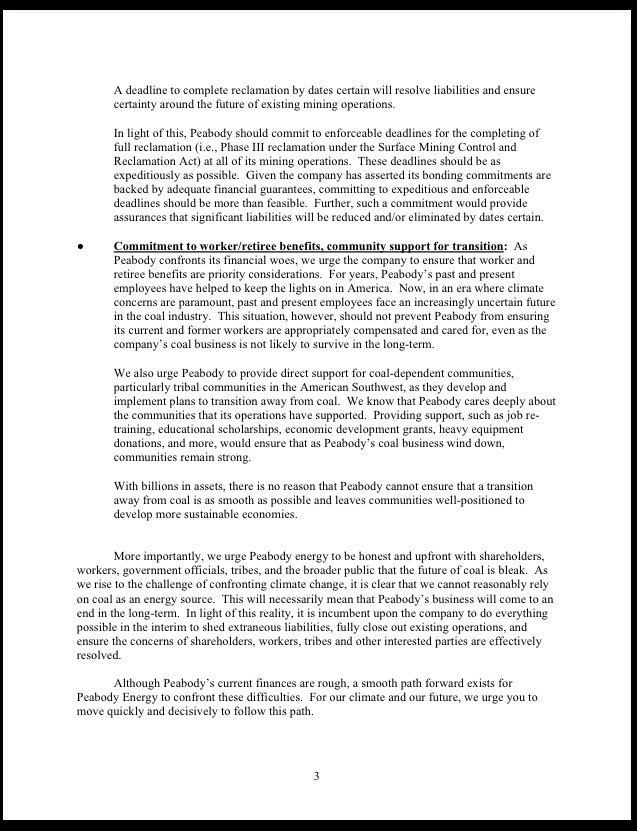 organizemo's tweet photo. Demands 4 Mr. Peabody: prioritize workers, impacted communities&amp; land! #coal #justtransition https://t.co/0yKZ6WTPCU https://t.co/agCYowWcr5