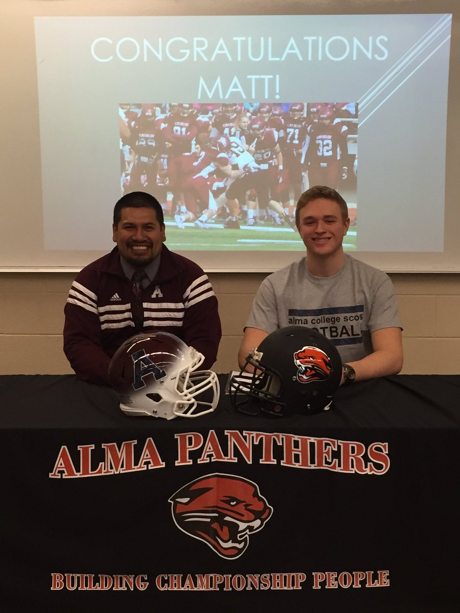Panther_Country's tweet photo. Very excited for Matt Leppien as he has committed to continuing his football and academic career at Alma College! https://t.co/G1oWa5Bn95