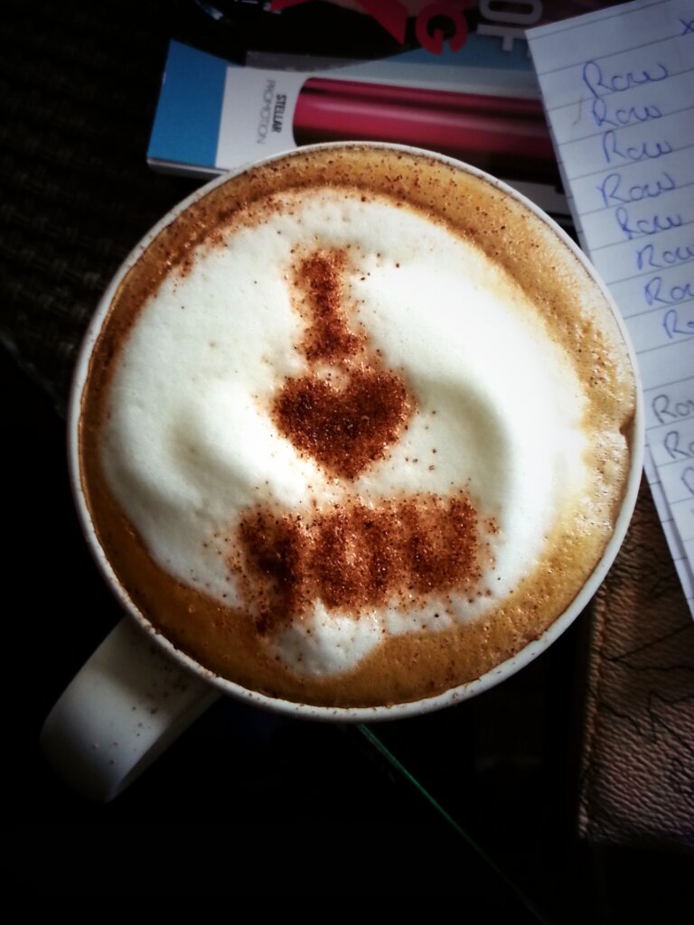 EidinSweeney's tweet photo. Post parade coffee, artwork by my favourite goddaughter @ClairScott10 #HappyStPatricksDay ☕🐍 https://t.co/4Q9FNw6y8A