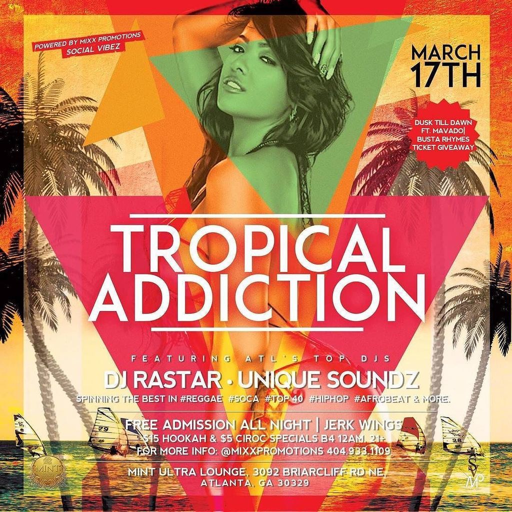 meekie75's tweet photo. 🚨💥TONIGHT💥🚨 🌴🍍#TropicalAddiction continues @MintUltraLounge w/ @rastar_rsun & @uniquesoundz11 @djtrickxuspd
@djtri… https://t.co/VVd4KTdlPS