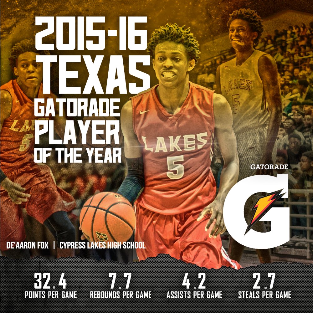 De'Aaron Fox wins Texas Gatorade Player of the Year