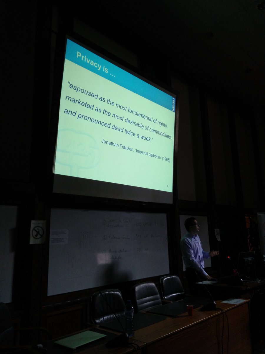Jausl00s's tweet photo. Brendan Van Alsenoy presenting @CiTiP_KULeuven #FacebookReport and the Case brought by Belgian DPA https://t.co/J2IAvupH4o