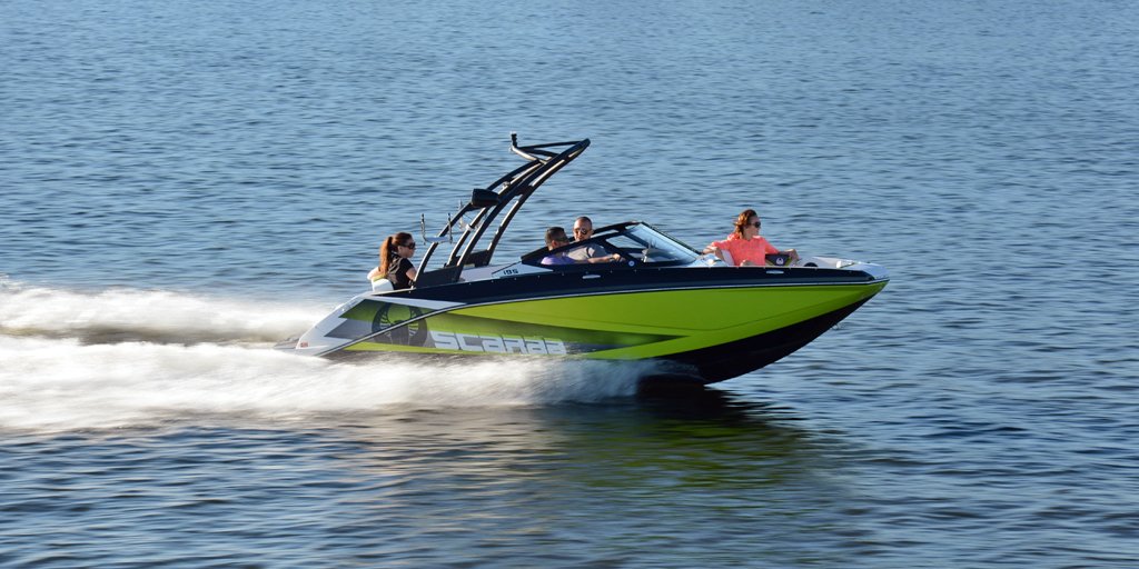 You know we have to rock the Vivid Green today. #ScarabBoats
